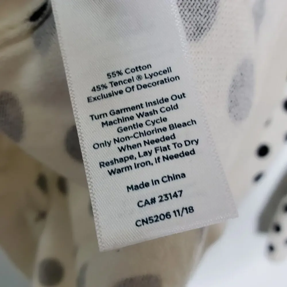 Talbots RSVP floral Embellished polka dot Sweater with matching tank top Size M
